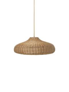ferm LIVING - Braided Disk Leuchte - natur - indoor
