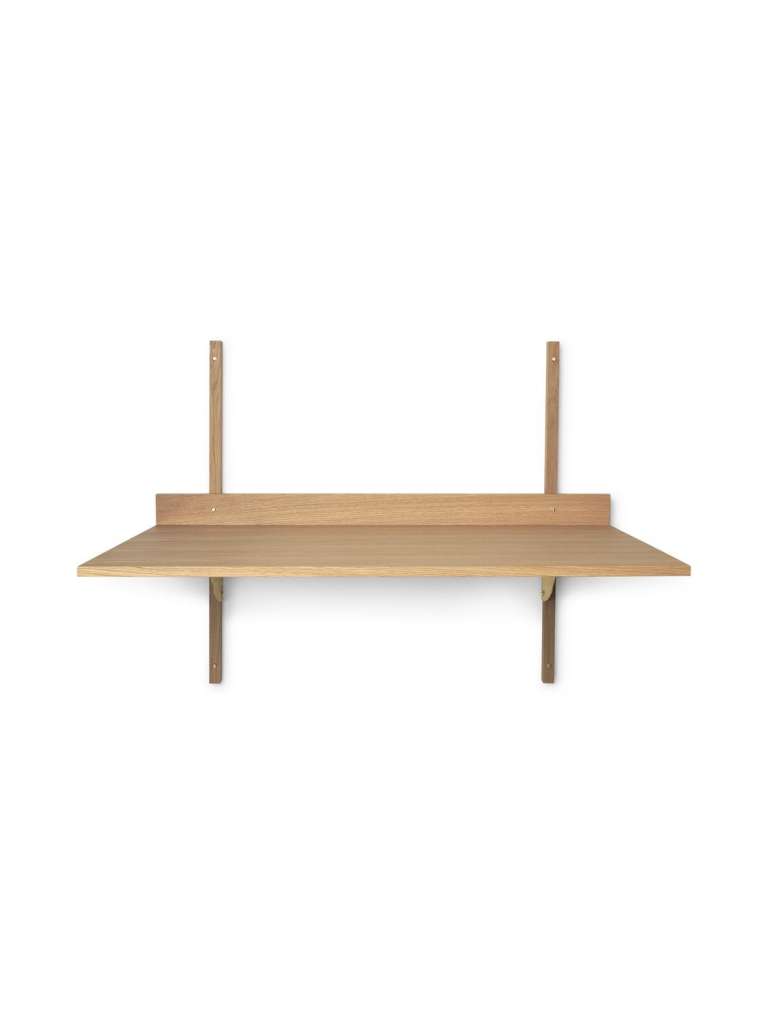 ferm LIVING - Sector Schreibtisch - Eiche/messing - indoor