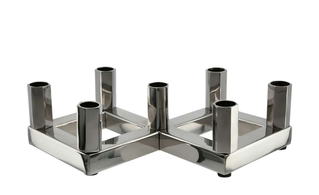 7er Kerzenhalter ¦ silber ¦ Stahl ¦ Maße (cm): B: 18 H: 8 Dekoration > Kerzen & Lichter > Kerzenständer - Höffner