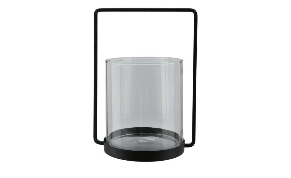 Windlicht ¦ schwarz ¦ Glas , Metall ¦ Maße (cm): B: 18 H: 25,5 T: 15 Dekoration > Laternen & Windlichter - Höffner