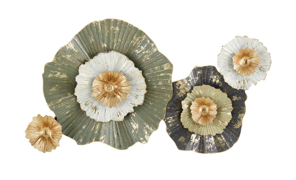 Wanddekoration  Blume ¦ gold ¦ Metall ¦ Maße (cm): B: 65 H: 38 Dekoration > Dekoartikel - Höffner