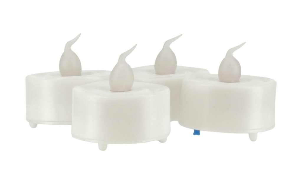 LED Teelichte, 4er Set ¦ weiß ¦ Kunststoff ¦ Maße (cm): H: 3,8 Ø: 3.8 Dekoration > Kerzen & Lichter - Höffner