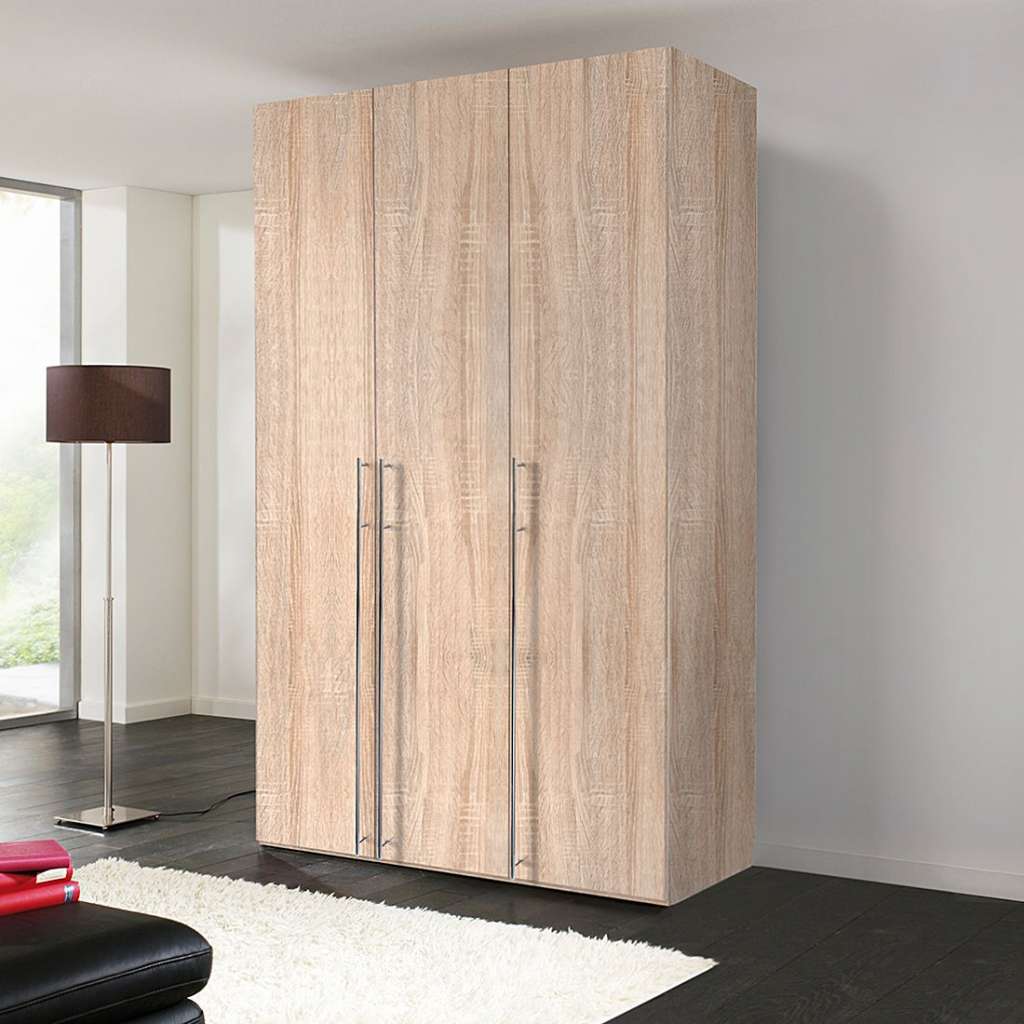 home24 Express Möbel Drehtürenschrank Brooklyn IV Eiche Sonoma Dekor 150x236x58 cm (BxHxT) 3-türig Spanplatte Modern