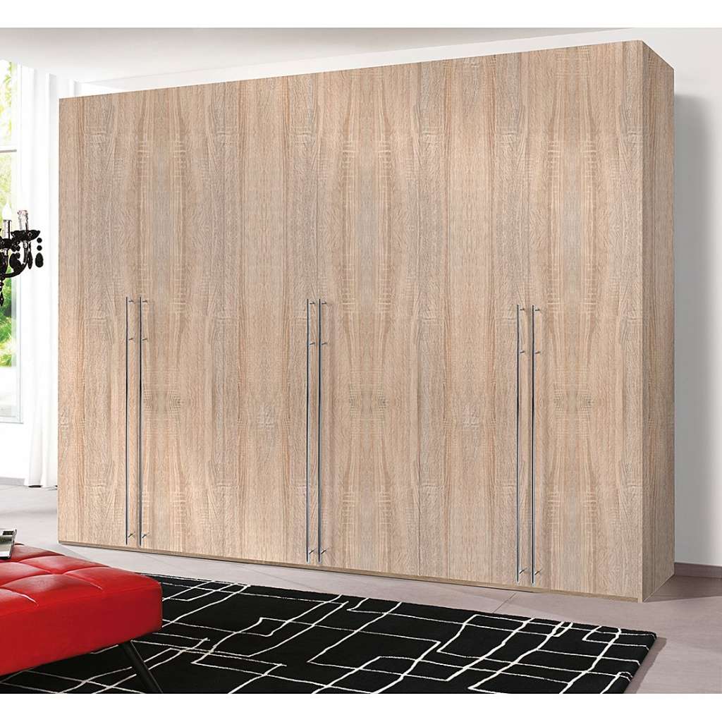 home24 Express Möbel Drehtürenschrank Brooklyn IV Eiche Sonoma Dekor 300x216x58 cm (BxHxT) 6-türig Spanplatte Modern