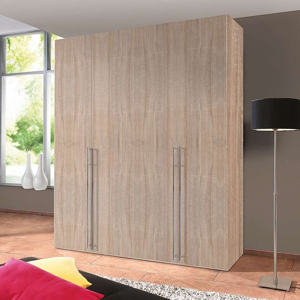 home24 Express Möbel Drehtürenschrank Brooklyn IV Eiche Sonoma Dekor 200x216x58 cm (BxHxT) 4-türig Spanplatte Modern