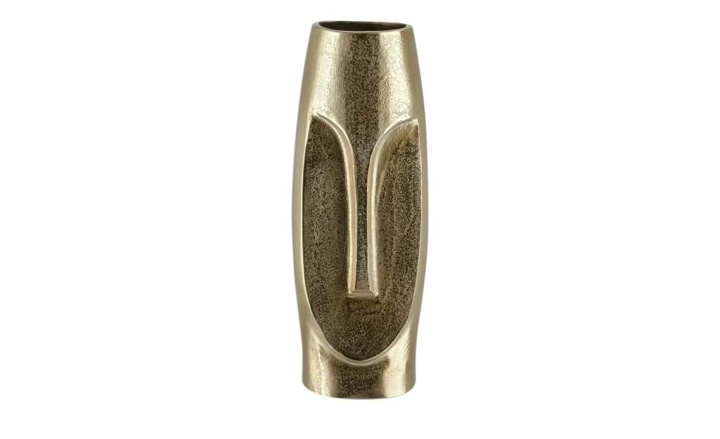 Deko Vase  Face ¦ gold ¦ Maße (cm): B: 12 H: 31 T: 10 Dekoration > Vasen - Höffner