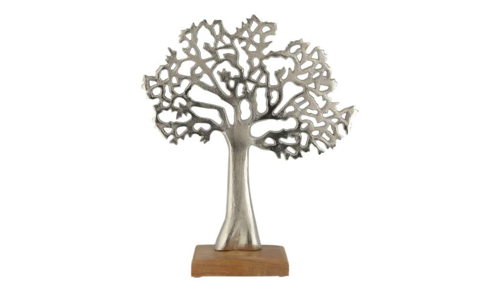 Deko Objekt  Baum ¦ silber ¦ Maße (cm): B: 38 H: 27 T: 7 Dekoration > Dekoartikel - Höffner