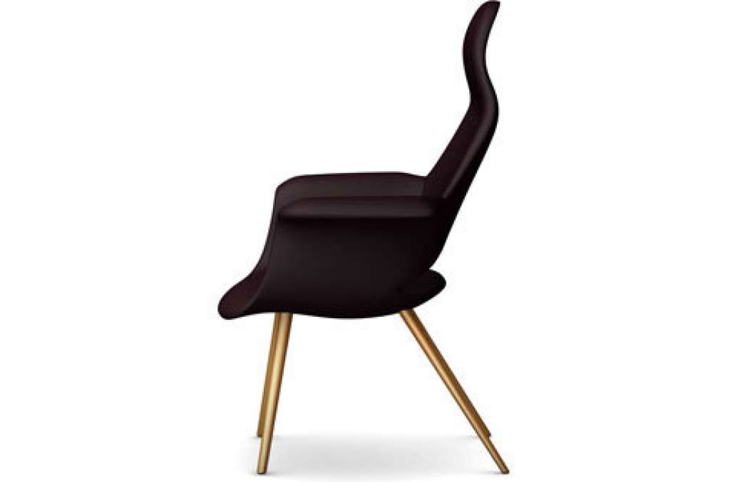 Vitra - Organic Highback Sessel - Eiche natur, nero/ chocolate - indoor