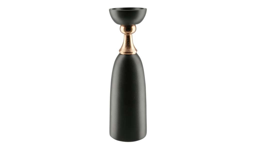 Kerzenständer ¦ schwarz ¦ Aluminum, Holz ¦ Maße (cm): H: 34 Ø: 10 Dekoration > Kerzen & Lichter > Kerzenständer - Höffner