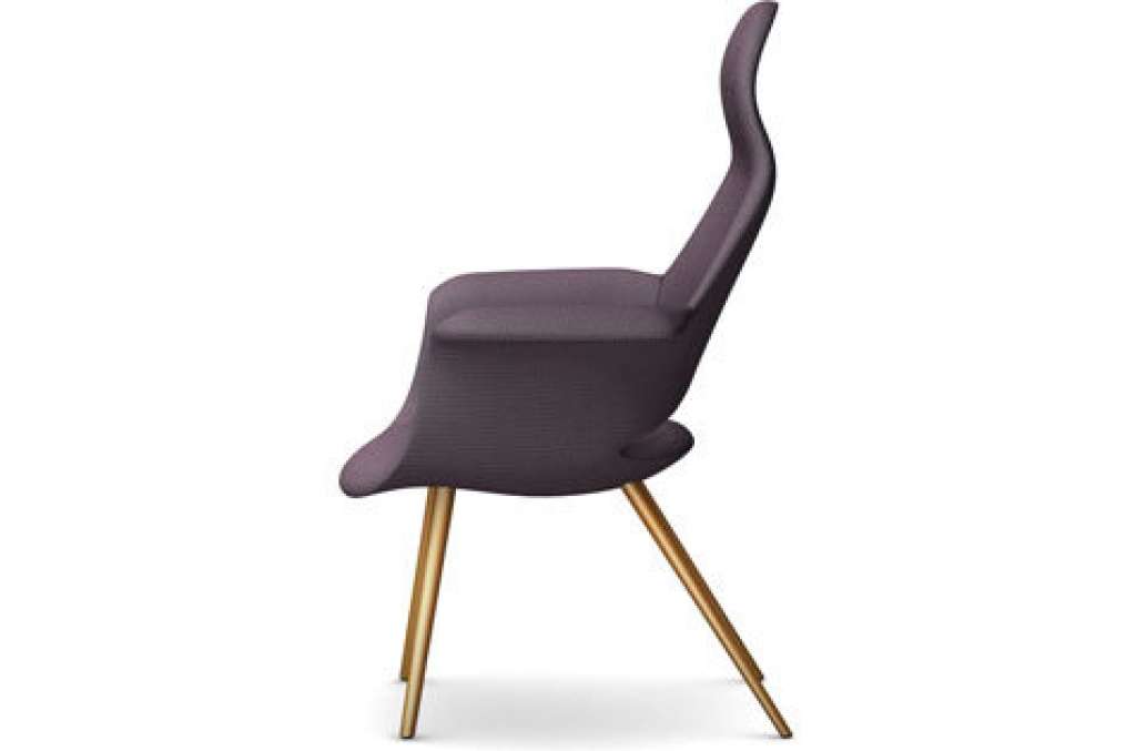 Vitra - Organic Highback Sessel - Eiche natur, chocolte/ grau - indoor