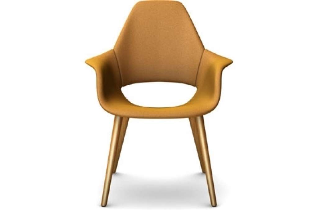 Vitra - Organic Highback Sessel - Eiche natur, cognac/ avocado - indoor