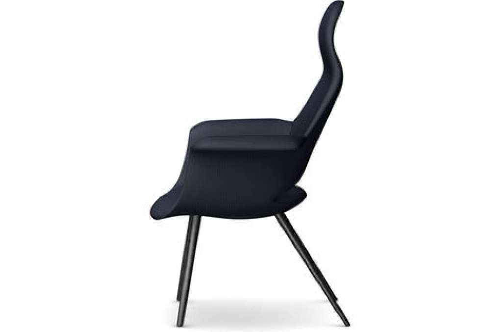 Vitra - Organic Highback Sessel - Esche schwarz, petrol/ chocolate - indoor
