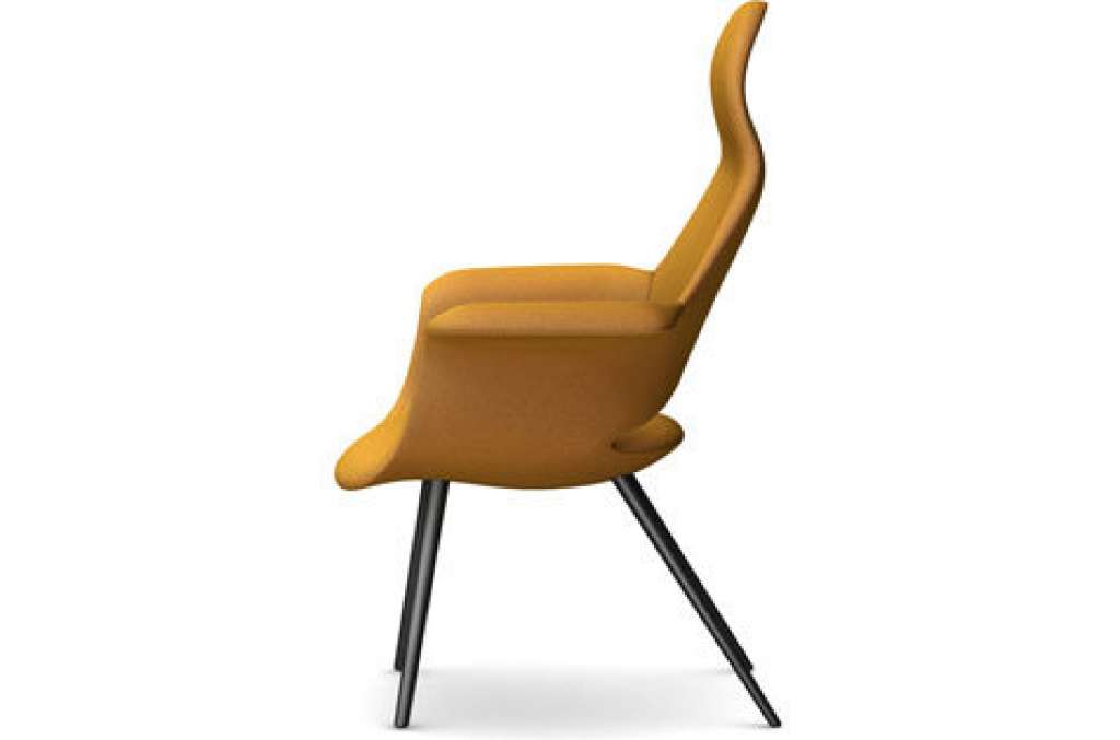 Vitra - Organic Highback Sessel - Esche schwarz, cognac/ avocado - indoor