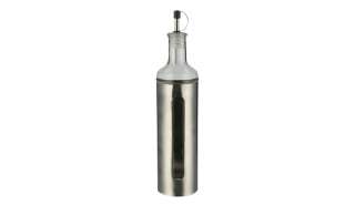 Essig-/Ölflasche ¦ grau ¦ Glas , Edelstahl ¦ Maße (cm): H: 29 Ø: 6.5 Küchenzubehör & Helfer > Pfefferstreuer & Gewürzmühlen - Höffner
