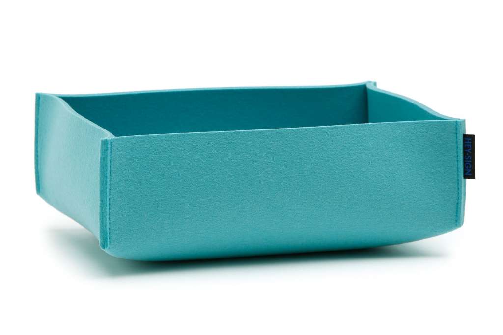 Hey-Sign - Aufbewahrungsbox rechteckig flach - Pastellblau - indoor