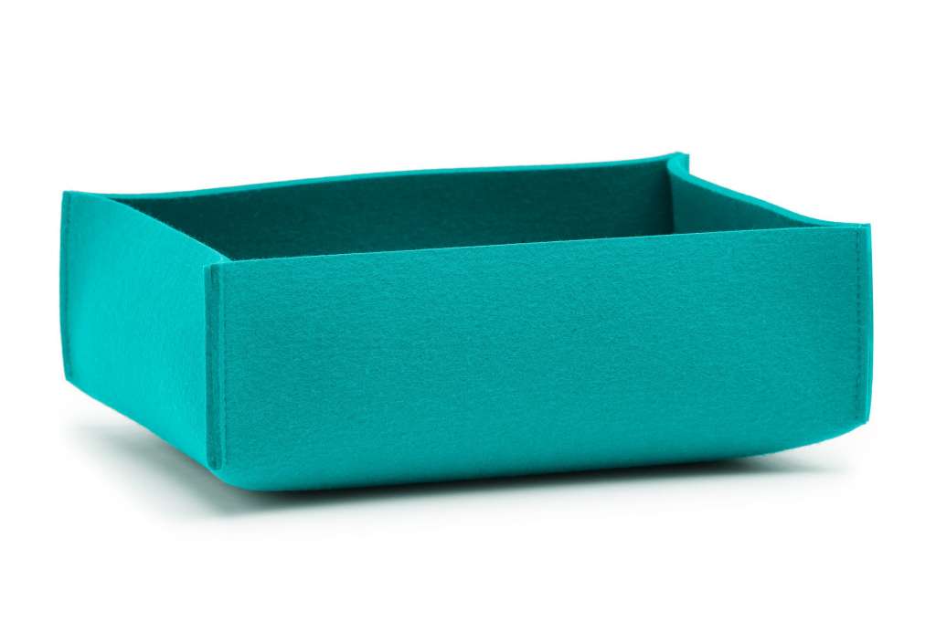 Hey-Sign - Aufbewahrungsbox rechteckig flach - Türkis - indoor