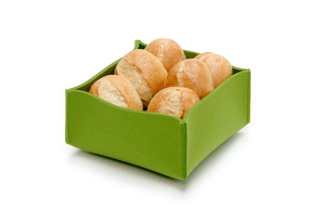 Hey-Sign - Brotkorb mit Einlegeboden - Maigruen - indoor