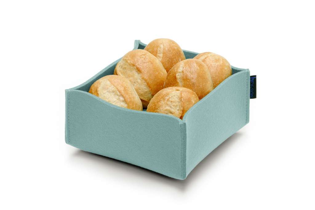 Hey-Sign - Brotkorb mit Einlegeboden - Aqua - indoor