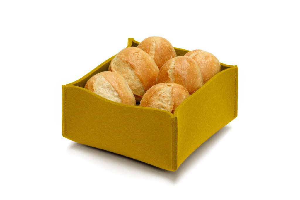 Hey-Sign - Brotkorb mit Einlegeboden - Mustard - indoor