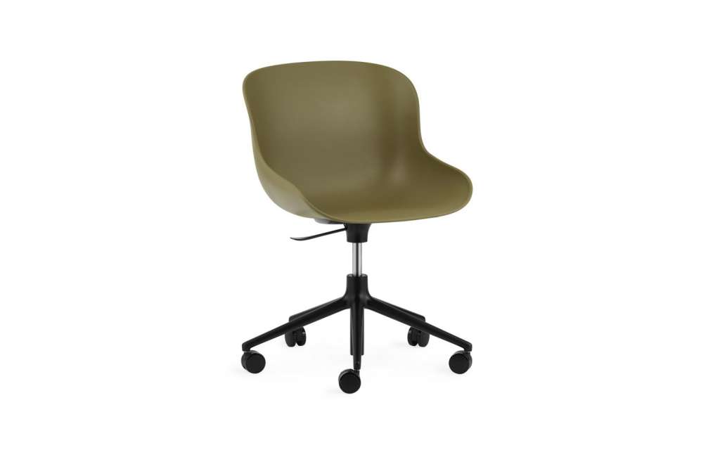Normann Copenhagen - Hyg Drehstuhl mit Rollen - olive - NormannCopenhagenOlive - indoor