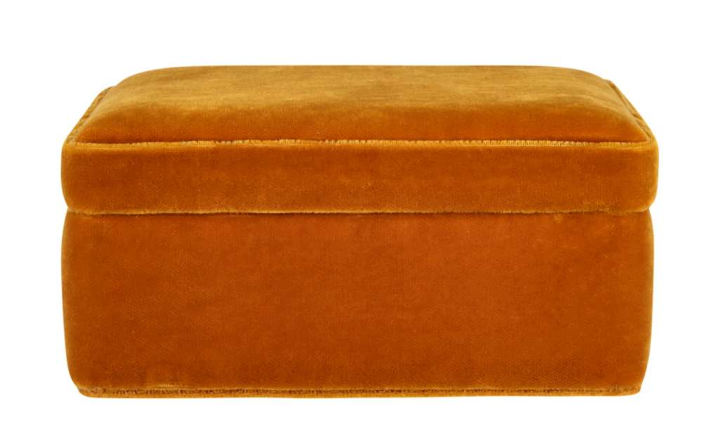Aufbewahrungsbox ¦ orange ¦ Samt, MDF ¦ Maße (cm): B: 16 H: 8 T: 12 Dekoration > Dekoartikel - Höffner