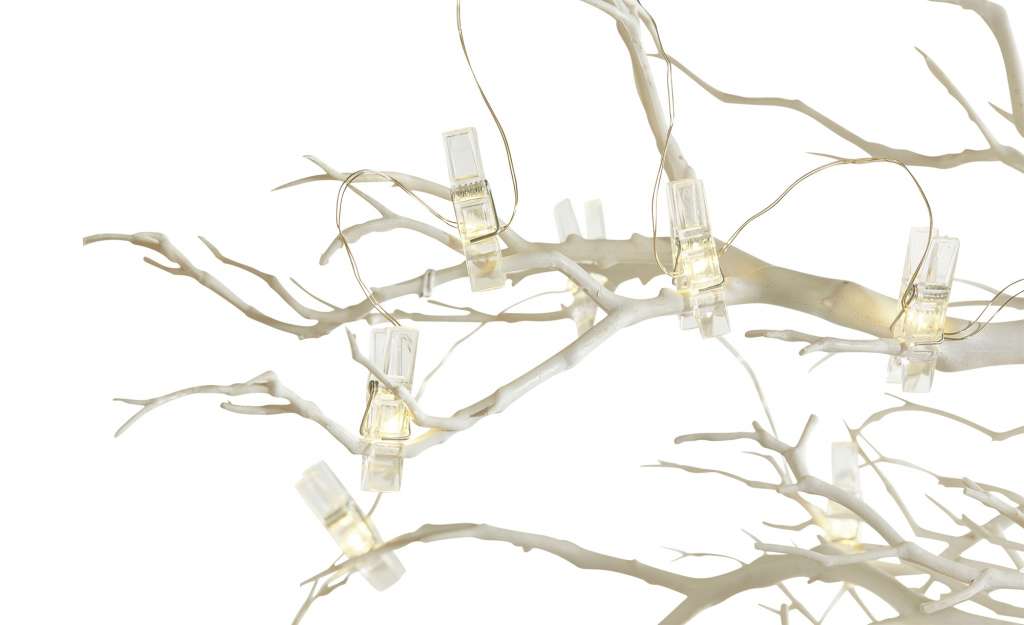 LED Lichterkette inkl. 20 Klammern ¦ transparent/klar ¦ Kunststoff, Holz, Metall ¦ Maße (cm): B: 17,4 H: 2,4 T: 8,9 Lampen & Leuchten > Innenleuchten > Lichterketten & Dekoleuchten - Höffner
