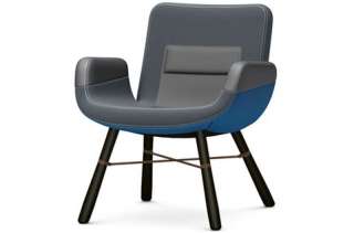 Vitra - East River Chair Sessel - blau, Esche dunkel - indoor