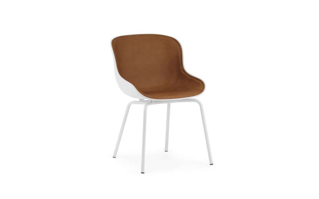 Normann Copenhagen - Hyg Stuhl Frontpolsterung - white ultra leather - indoor