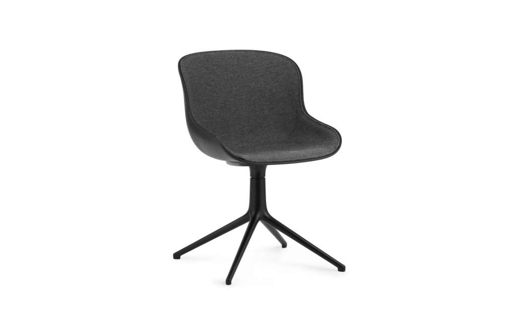 Normann Copenhagen - Hyg Drehstuhl Frontpolsterung - black main line flax - indoor