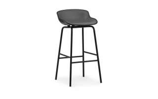 Normann Copenhagen - Hyg Barhocker 75cm Frontpolsterung - black ultra leather - indoor