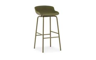 Normann Copenhagen - Hyg Barhocker 75cm Frontpolsterung - olive synergy - indoor