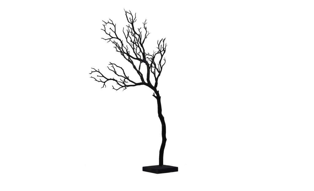 Deko Baum ¦ schwarz ¦ Samt, MDF ¦ Maße (cm): H: 85 Dekoration > Dekoartikel - Höffner