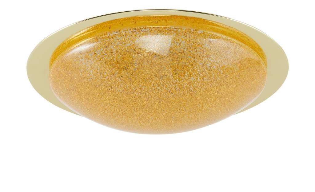 KHG LED-Deckenleuchte, 1-flammig, gold/bernsteinfarben ¦ gold ¦ Maße (cm): H: 11 Ø: 42.5 Lampen & Leuchten > Innenleuchten > Deckenleuchten - Höffner