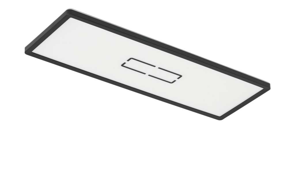 LED-Deckenleuchte, schwarz mit Hintergrundbeleuchtung ¦ schwarz ¦ Maße (cm): B: 20 H: 2,9 Lampen & Leuchten > Innenleuchten > Deckenleuchten - Höffner