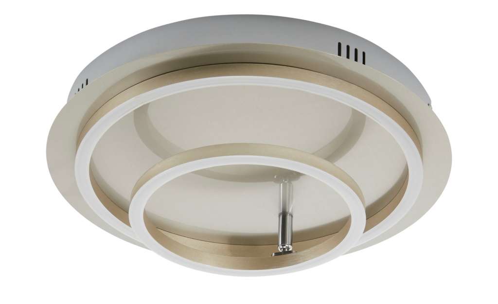Meisterleuchten LED-Deckenleuchte, 2-flammig, chrom ´2 Ringe´ ¦ silber ¦ Maße (cm): H: 8 Ø: 32 Lampen & Leuchten > Innenleuchten > Deckenleuchten - Höffner