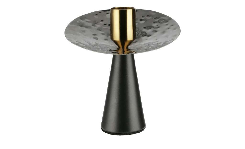 Kerzenhalter ¦ schwarz ¦ Aluminum, Metall, Stahl ¦ Maße (cm): H: 11 Ø: 10.8 Dekoration > Kerzen & Lichter > Kerzenständer - Höffner