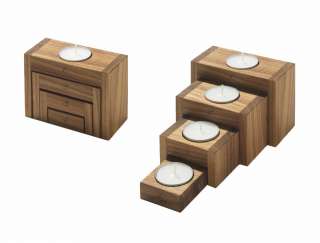 SIDE by SIDE - Adventsleuchter 4Steps - Nussbaum - indoor