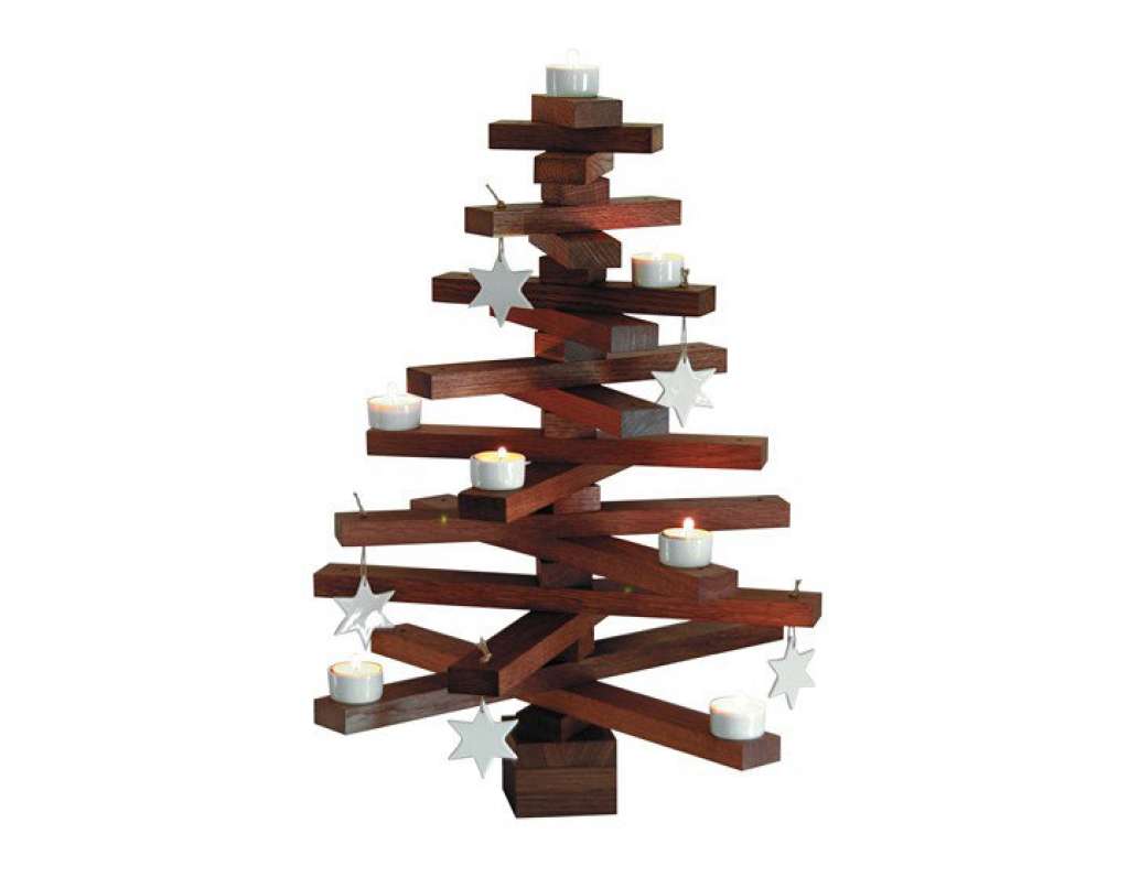 Raumgestalt - bauMsatz Weihnachtsbaum - Eiche - dunkel - indoor