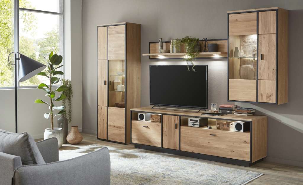 Woodford Wohnwand  Zensa ¦ holzfarben ¦ Maße (cm): B: 323 H: 203 T: 50 Wohnwände - Höffner