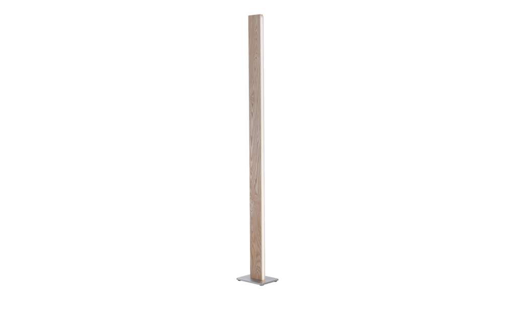 Q-Smart Home Lights Stehleuchte, 1-flammig, Echtholz-Design ¦ holzfarben ¦ Maße (cm): B: 20 H: 154 T: 15 Lampen & Leuchten > Innenleuchten > Stehlampen - Höffner