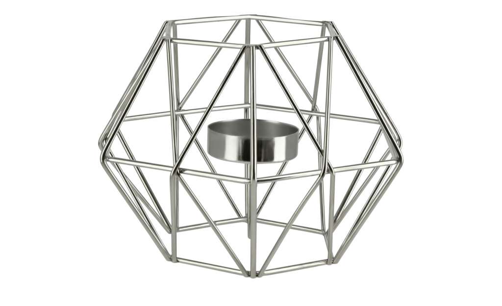 Teelichthalter ¦ silber ¦ Metall ¦ Maße (cm): B: 14,2 H: 10,2 T: 13,2 Dekoration > Kerzen & Lichter > Kerzenständer - Höffner