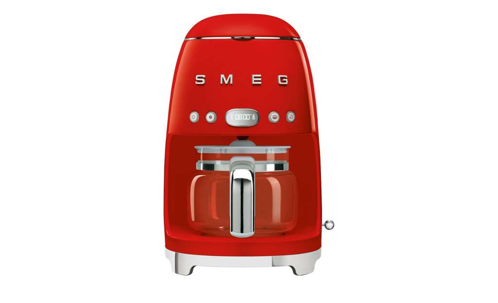 smeg Kaffeeautomat  DCF02RDEU ¦ rot ¦ Kunststoff, Edelstahl ¦ Maße (cm): B: 25,6 H: 36,1 T: 24,5 Elektrokleingeräte > Kaffee & Espressomaschinen - Höffner