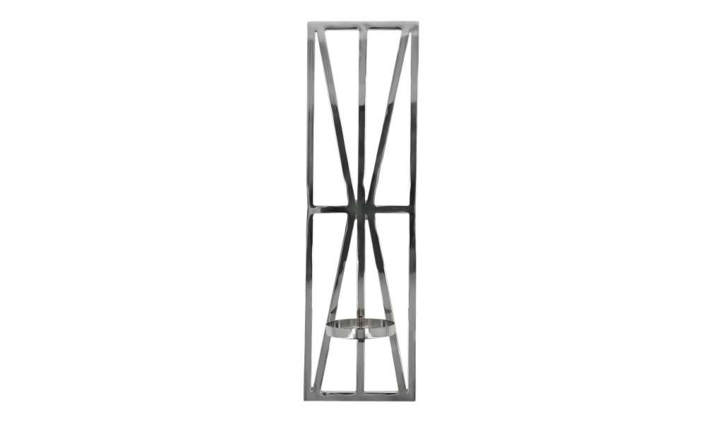 Wandkerzenhalter ¦ silber ¦ Stahl ¦ Maße (cm): B: 15 H: 50 T: 11 Dekoration > Kerzen & Lichter > Kerzenständer - Höffner
