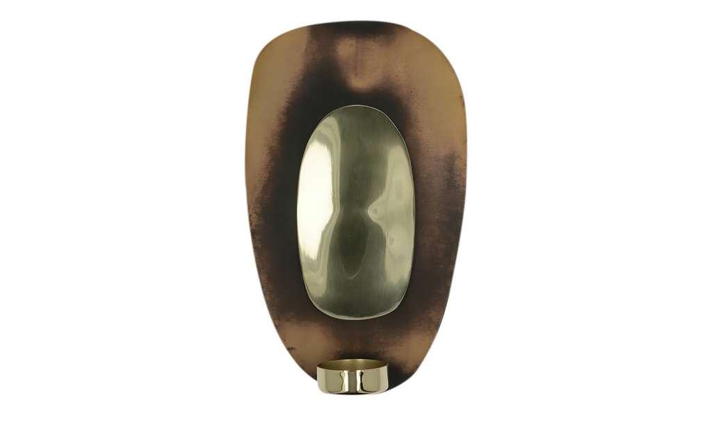 Wandteelichthalter ¦ gold ¦ Metall ¦ Maße (cm): B: 13 H: 23,5 T: 7,5 Dekoration > Kerzen & Lichter > Kerzenständer - Höffner