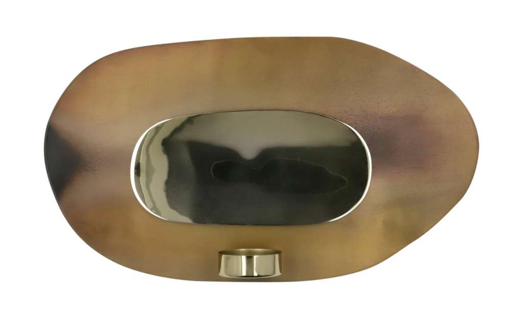 Wandteelichthalter ¦ gold ¦ Metall ¦ Maße (cm): B: 28 H: 15 T: 7,5 Dekoration > Kerzen & Lichter > Kerzenständer - Höffner