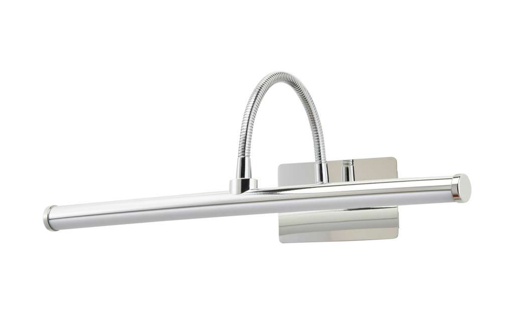 LED-Wandleuchte, 1-flammig mit Schwanenhals ¦ silber ¦ Maße (cm): B: 40 T: 20,6 Lampen & Leuchten > Innenleuchten > Wandleuchten - Höffner