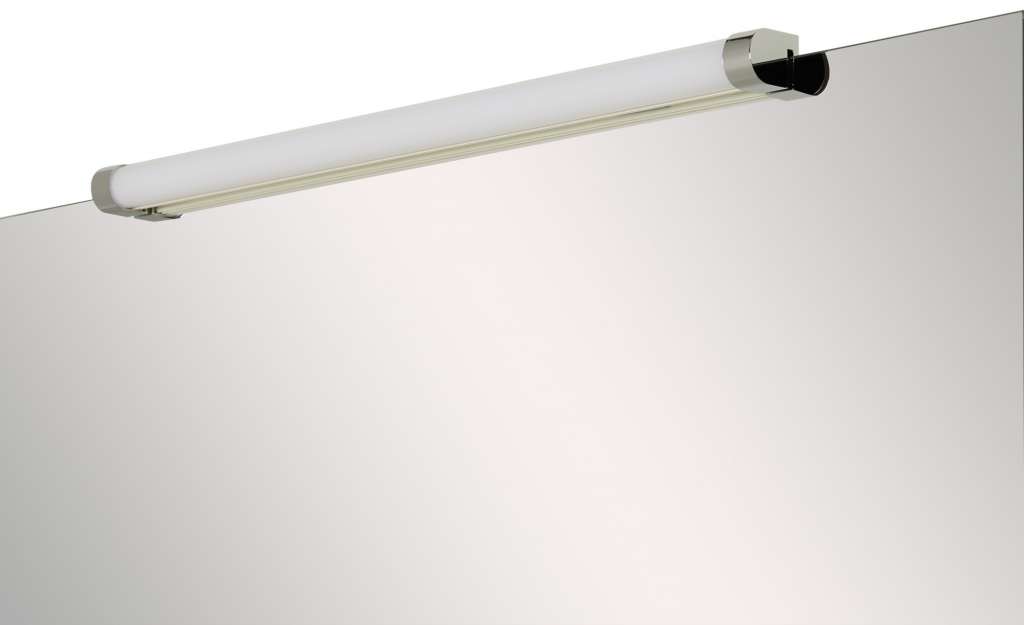 LED-Bad-Wandleuchte, 1-flammig, chromfarben/ Weiß ¦ silber ¦ Maße (cm): B: 57,2 H: 3,2 T: 4,3 Lampen & Leuchten > Innenleuchten > Wandleuchten - Höffner