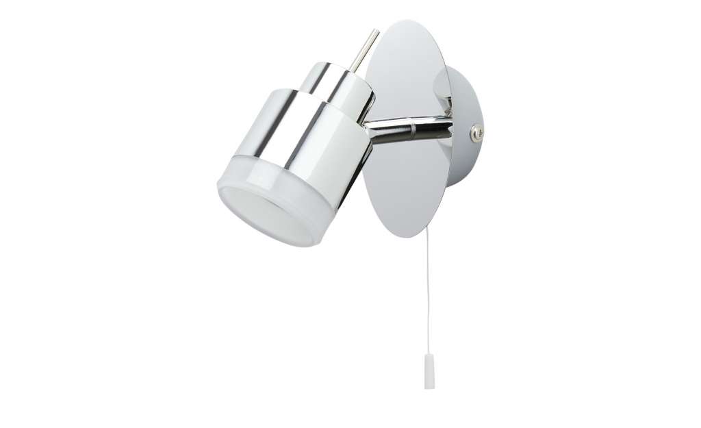 LED-Bad-Wandspot, 1-flammig, chormfarben ¦ silber ¦ Maße (cm): H: 11 Ø: 12 Lampen & Leuchten > Innenleuchten > Wandleuchten - Höffner