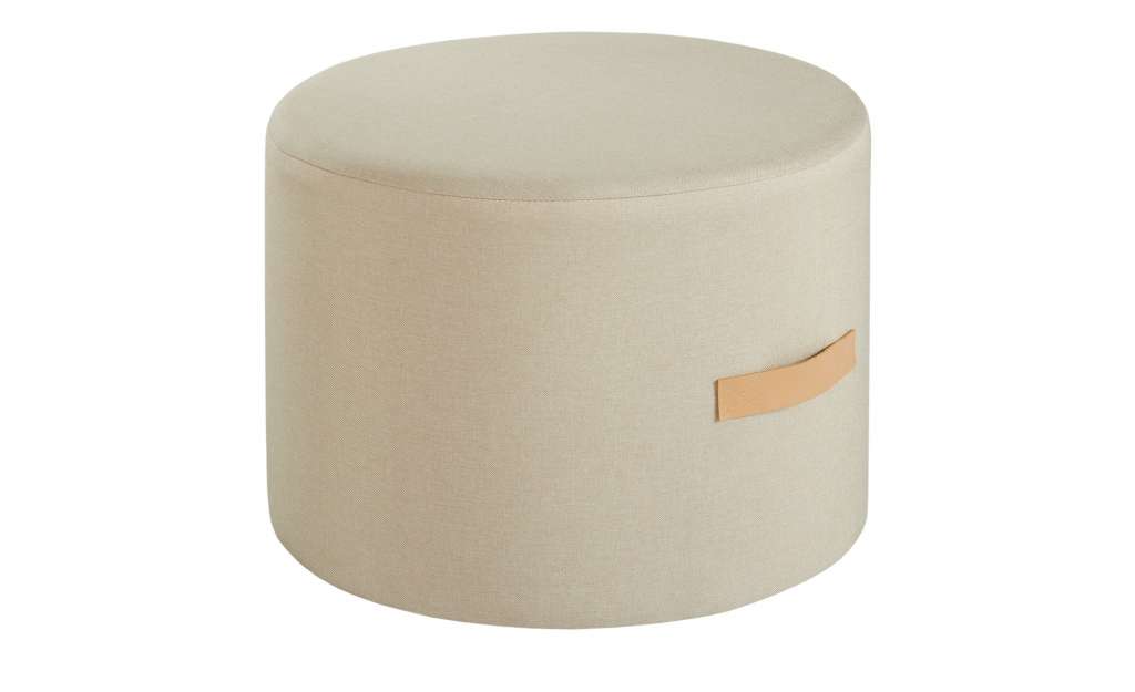 HOME STORY Pouf ¦ beige ¦ 100% Polyesterfüllung, Polyester ¦ Maße (cm): H: 47 T: 31 Heimtextilien > Kissen > Bodenkissen - Höffner