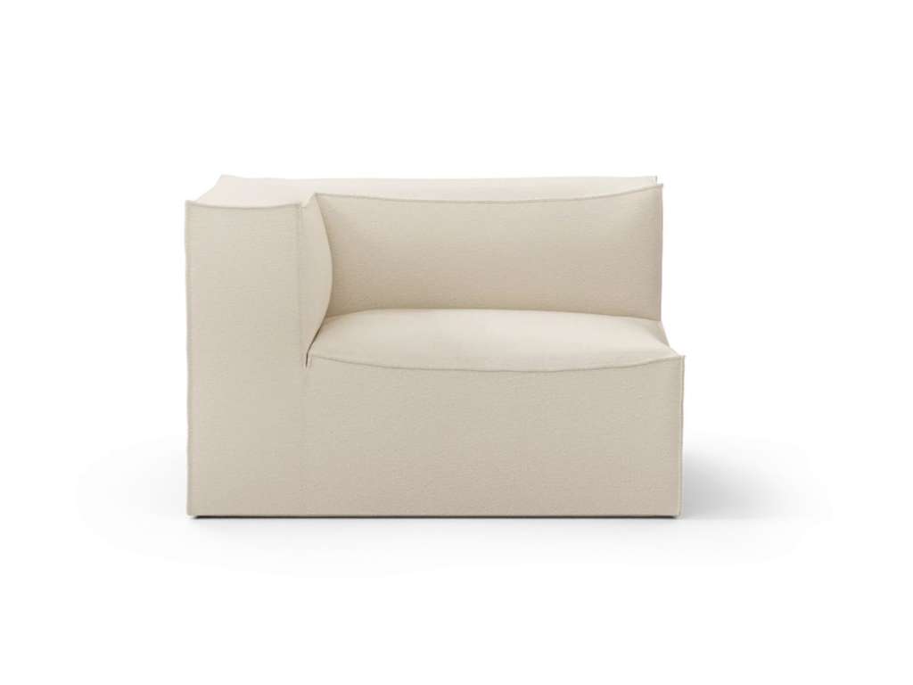 ferm LIVING - Catena Sofa Modul mit Armlehne - Dry Cotton Slub - S - links - indoor